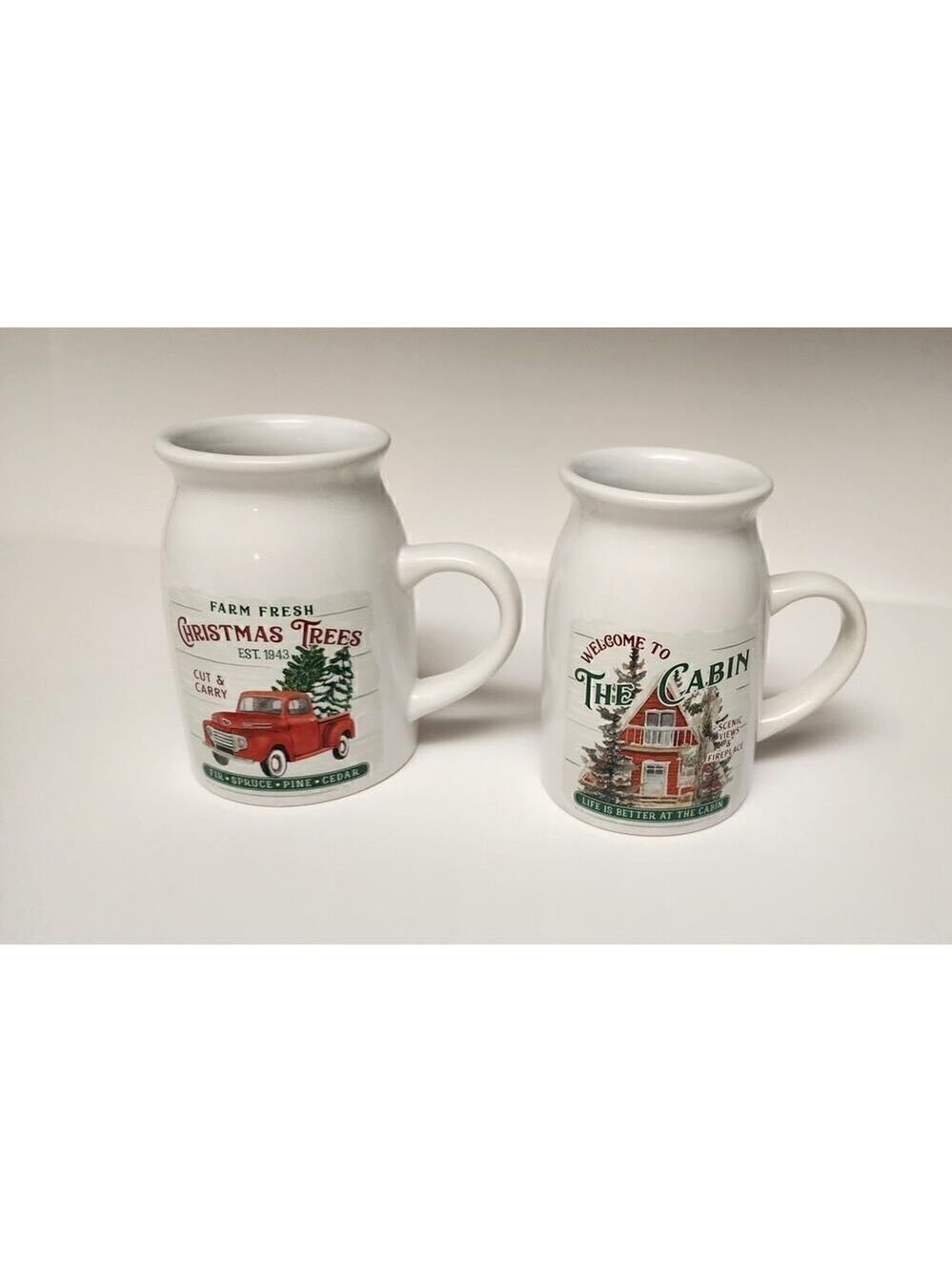 ANASTASIA SWEETS WINTER "CHRISTMAS TREE/ WELCOME TO THE CABIN"  MUG SET